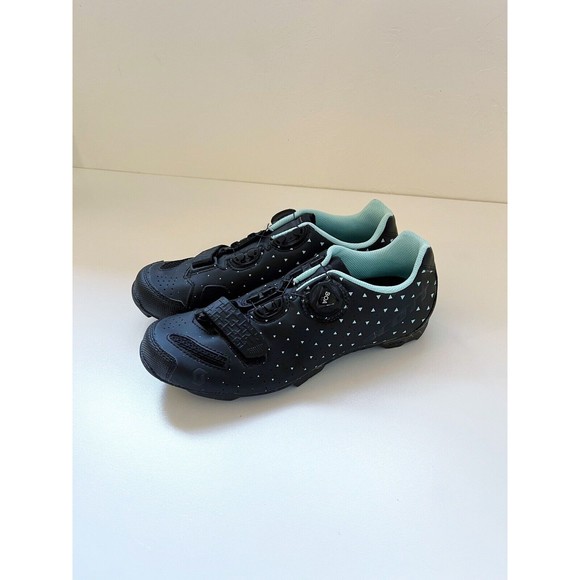 Scott MTB Comp Boa Lady Shoes 40 US 9.5 Matte Black/Turquoise Blue Indoor Cycle - Picture 1 of 4